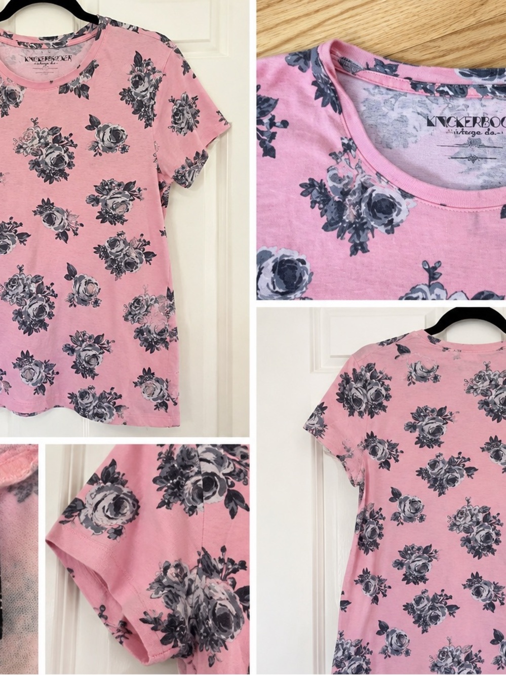 Knickerbocker Pink Floral Short-Sleeve Tee